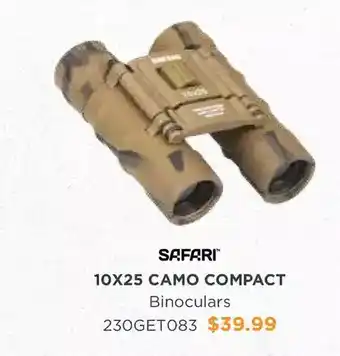 Henry's Safari 10x25 camo compact binoculars offer