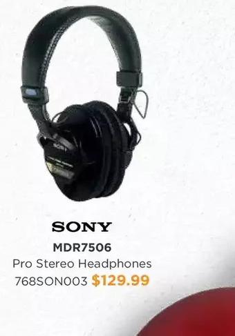 Henry's Sony mdr7506 pro stereo headphones offer