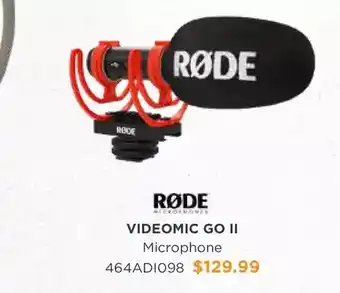 Henry's Rode videomic go ii microphone offer