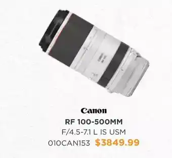 Henry's Canon rf 100-500mm f/4.5-7.1 l is usm offer