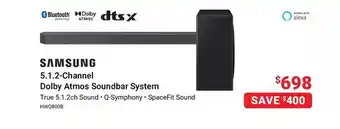 Visions Electronics Samsung 5.1.2-channel dolby atmos soundbar system offer