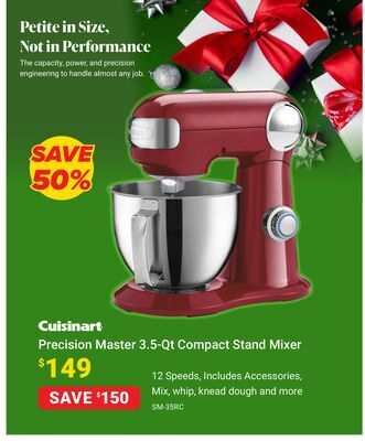 Visions Electronics Cuisinart precision master 3.5-qt compact stand mixer offer