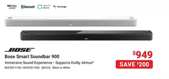 Visions Electronics Bose smart soundbar 900 offer