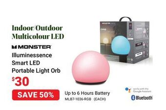 Visions Electronics Monster illuminessence smart led portable light orb offer