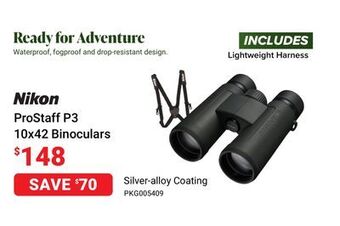 Visions Electronics Nikon prostaff p3 10x42 binoculars offer