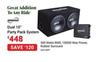 Visions Electronics Soundstage dual 10" party pack system offer