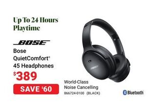 Visions Electronics Bose quietcomfort® 45 headphones offer
