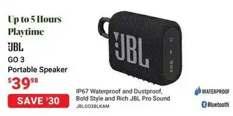 Visions Electronics Jbl go 3 portable speaker offer