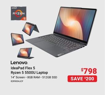 Visions Electronics Lenovo ideapad flex 5 ryzen 5 5500u laptop offer