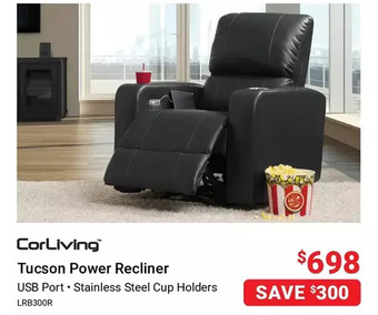 Visions Electronics Corliving tucson power recliner offer