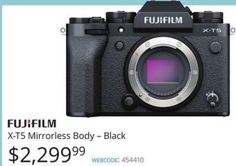 Vistek Fujifilm x-t5 mirrorless body-black offer