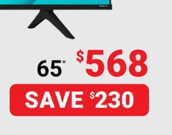 Visions Electronics Hisense 65" a60gv smart tv offer