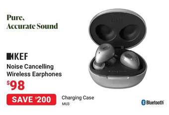 Visions Electronics Kef noise cancelling wireless earphones offer