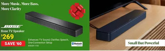 Visions Electronics Bose tv speaker offer