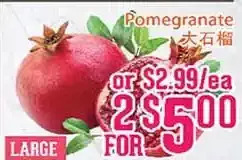 Grant's Foodmart Pomegranate offer
