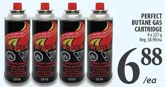 Perfect butane gas cartridge