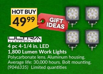 Princess Auto 4 pc 4-1/4 in. led 1, 800 lumen work lights offer