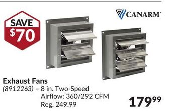 Princess Auto Exhaust fans offer
