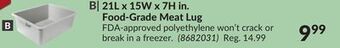 Princess Auto 21l x 15w x 7h in. food-grade meat lug offer