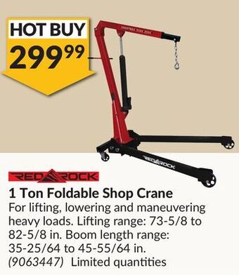 Princess Auto 1 ton foldable shop crane offer