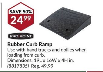 Princess Auto Rubber curb ramp offer