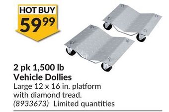 Princess Auto 2 pk 1, 500 lb vehicle dollies offer