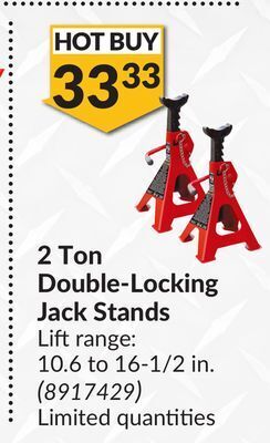 Princess Auto 2 ton double-locking jack stands offer