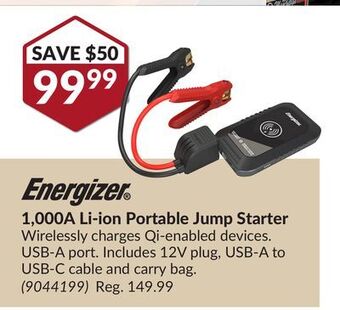 Princess Auto 1,000a li-ion portable jump starter offer