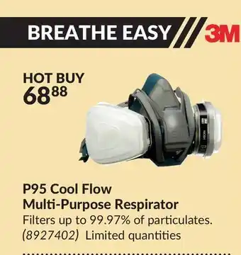 Princess Auto P95 cool flow multi-purpose respirator offer