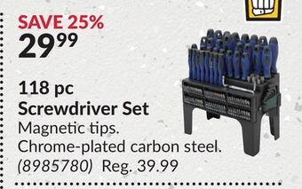 Princess Auto 118 pc screwdriver set offer