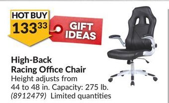 Princess Auto High-back racing office chair offer