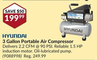 Princess Auto 3 gallon portable air compressor offer