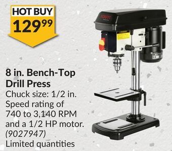 Princess Auto 8 in. bench-top drill press offer