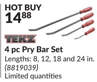 Princess Auto 4 pc pry bar set offer
