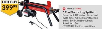 Princess Auto 6 ton electric log splitter offer