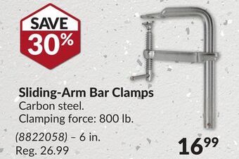 Princess Auto Sliding-arm bar clamps offer