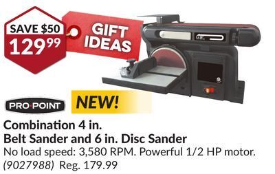 Combination 4 in. belt sander and 6 in. disc sander offer at