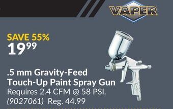 Princess Auto .5 mm gravity-feed touch-up paint spray gun offer