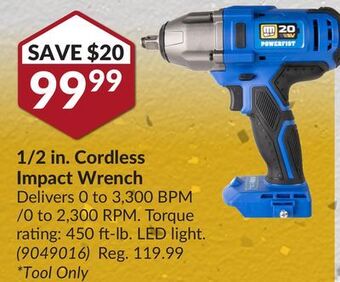 Princess Auto 1/2 in. cordless impact wrench offer