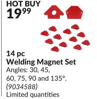 Princess Auto 14 pc welding magnet set offer