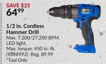 Princess Auto 1/2 in. cordless hammer drill offer