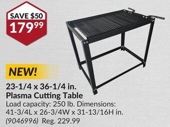 Princess Auto 23-1/4 x 36-1/4 in. plasma cutting table offer