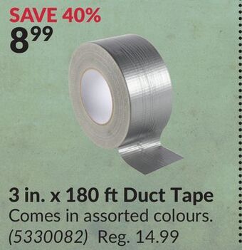 Princess Auto 3 in. x 180 ft duct tape offer