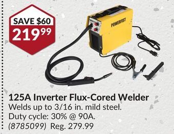 Princess Auto 125a inverter flux-cored welder offer