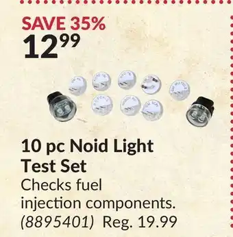 Princess Auto 10 pc noid light test set offer