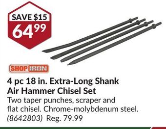 Princess Auto 4 pc 18 in. extra-long shank air hammer chisel set offer