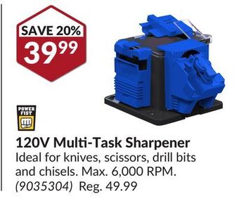 Princess Auto 120v multi-task sharpener offer