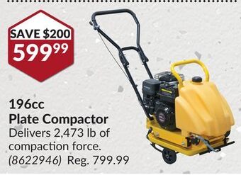 Princess Auto 196cc plate compactor offer