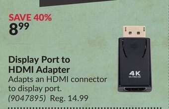 Princess Auto Display port to hdmi adapter offer