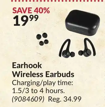 Princess Auto Earhook wireless earbuds offer